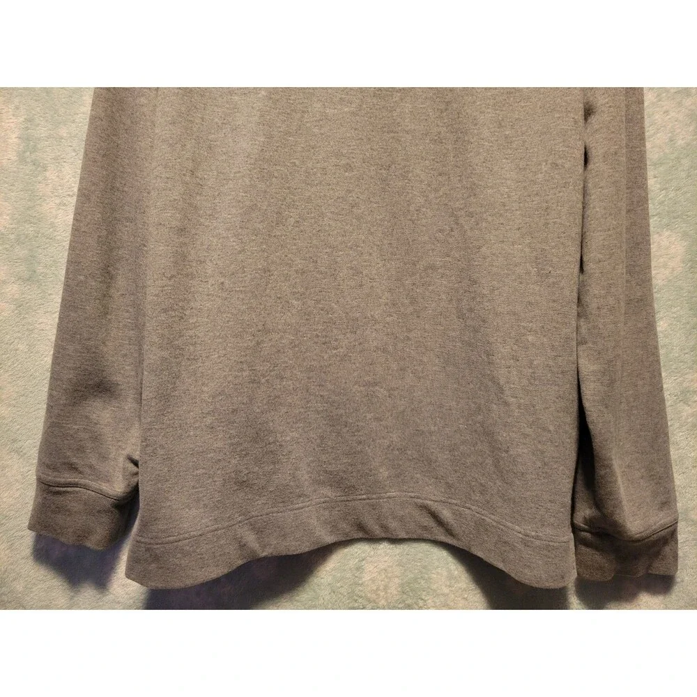 Banana Republic Lg Athletic Moisture Wicking Pullover Hoodie Gray 1/4 Zip Preppy